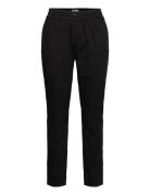 Loose Trousers With Vintage Wash And Elastic Waist Black Revolution