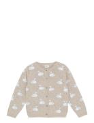 Cardigan Ls Aop Knit Beige Minymo