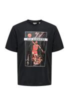 Onsmichael Jordan Rlx Ss Lic Tee Black ONLY & SONS
