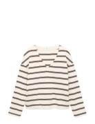 Striped Cotton-Blend Sweatshirt Beige Mango