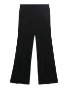 Long Flared Trousers Black Mango