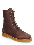 Boots - Flat - With Laces Brown ANGULUS