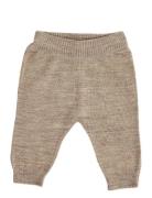 Pants, Flat Knit Merino Wool, Brown Beige Smallstuff