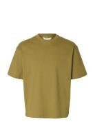 Slhrelaxnorman Ss O-Neck Tee Khaki Selected