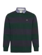 Reg Chambray Stripe Heavy Rugger Green GANT