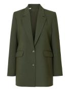 Slfrita Ls Relaxed Blazer Mel Noos Khaki Selected