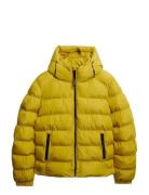 Hooded Sports Puffer Jacket Yellow Superdry