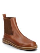 Booties - Flat - With Elastic Brown ANGULUS