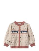 Nova Multi Heart Cardigan Pink Fliink