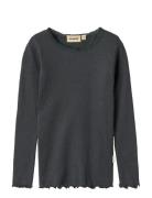 Rib T-Shirt L/S Reese Navy Wheat