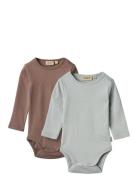 2 Rib Body L/S Spencer Patterned Wheat