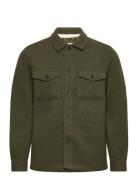 Akoscar Boiled Wool Overshirt Green Anerkjendt
