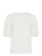 Kalinda Frill T-Shirt White Kaffe