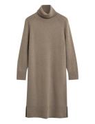 Detail Turtleneck Dress Beige GANT