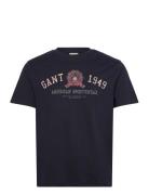 Graphic Ss T-Shirt Navy GANT