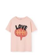Love Rooster T-Shirt Pink THE ANIMALS OBSERVATORY