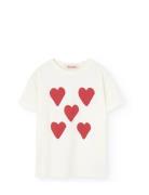 Hearts White Rooster T-Shirt Cream THE ANIMALS OBSERVATORY