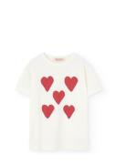Hearts White Rooster T-Shirt Cream THE ANIMALS OBSERVATORY