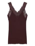 Rwbernadine Organic Cotton Sl Lace Brown Rosemunde