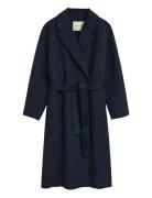 Handstitched Belted Coat Blue GANT