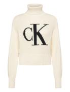 Blown Up Ck Loose Sweater Contra Cream Calvin Klein Jeans