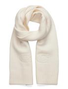 Embossed Knit Muffler White Coach Accessories