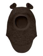 Balaclava Ears Wool Brown Huttelihut