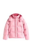 Tjw Alaska Grid Down Jacket Ext Pink Tommy Jeans
