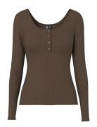 Pckitte Ls Top Jrs Noos Bc Brown Pieces