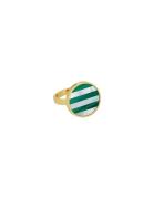 Gemst Lollipop Ring 17Mm Green Design Letters