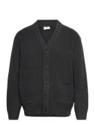 Heavy Lambswool Look Cardigan Grey Lindbergh