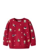 Nmnrohom Ls Nreg Sweat Bru Red Name It