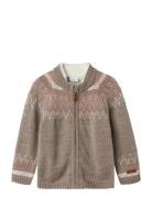 Nmfwriss Wool Ls Knit Card Brown Name It