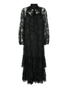 Yaslacilla Ls Lace Long Dress - Show Black YAS