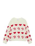 Vmcandyhearts Ls O-Neck Pull. Xmas Girl Cream Vero Moda Girl