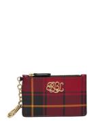 Plaid Nappa Leather Zip Card Case Patterned Lauren Ralph Lauren