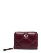 Kira Diamond Quilt Distressed Small Zip Around Wallet Burgundy Tory Bu...