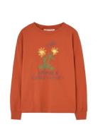 Flowers Red Dof Lonf Sleeve T-Shirt Orange THE ANIMALS OBSERVATORY