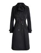 Double-Breasted Belted Trench Coat Black Lauren Ralph Lauren