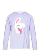 Top L S Pile Applique Purple Lindex