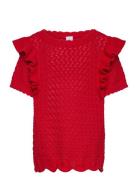 Top Knitted With Flounce Red Lindex