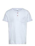 Top Ss Essentials W Placket Blue Lindex