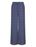 Geo-Print Crepe Wide-Leg Pant Navy Lauren Ralph Lauren