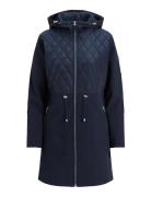 Hooded Diamond-Quilted Mockneck Jacket Navy Lauren Ralph Lauren