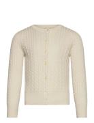 Metallic Cable Cotton-Blend Cardigan Cream Ralph Lauren Kids