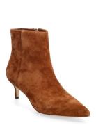 Mckay Suede Bootie Heel Brown Lauren Ralph Lauren