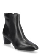Demi Burnished Leather Bootie Black Lauren Ralph Lauren