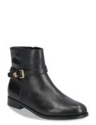 Brooke Ii Burnished Leather Bootie Black Lauren Ralph Lauren