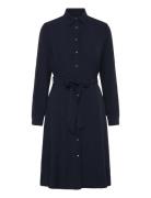 Double-Faced Georgette Shirtdress Navy Lauren Ralph Lauren