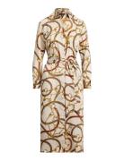Belting-Print Twill Shirtdress Cream Lauren Ralph Lauren